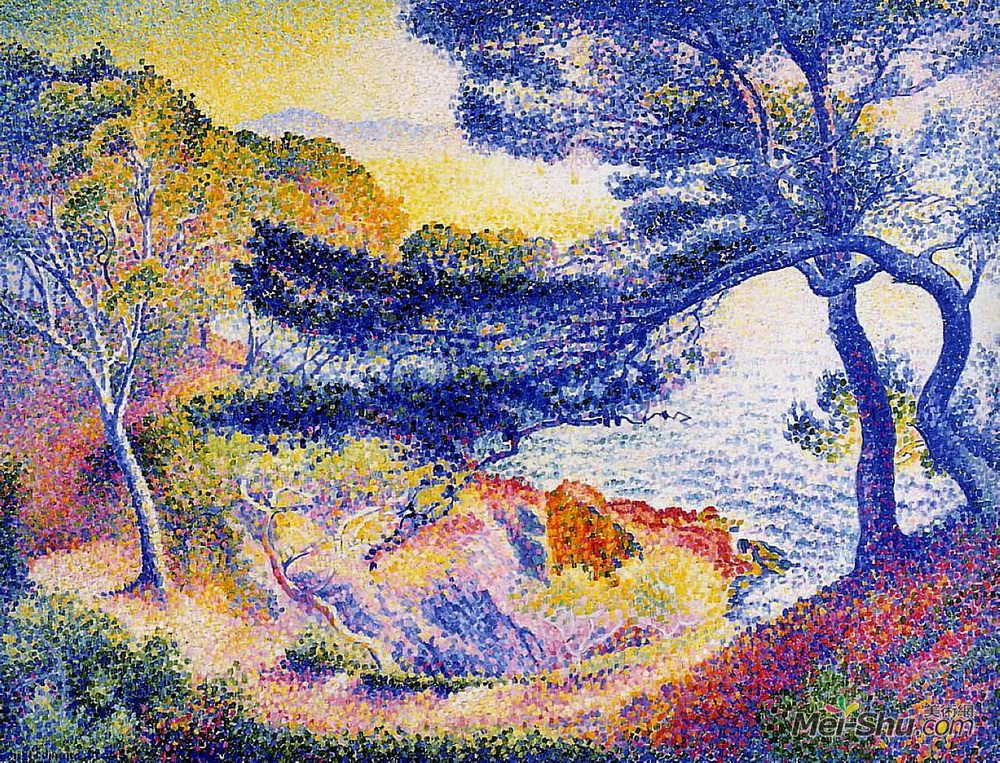 亨利·埃德蒙·克罗斯(Henri-Edmond Cross)高清作品《普罗旺斯角斗篷》