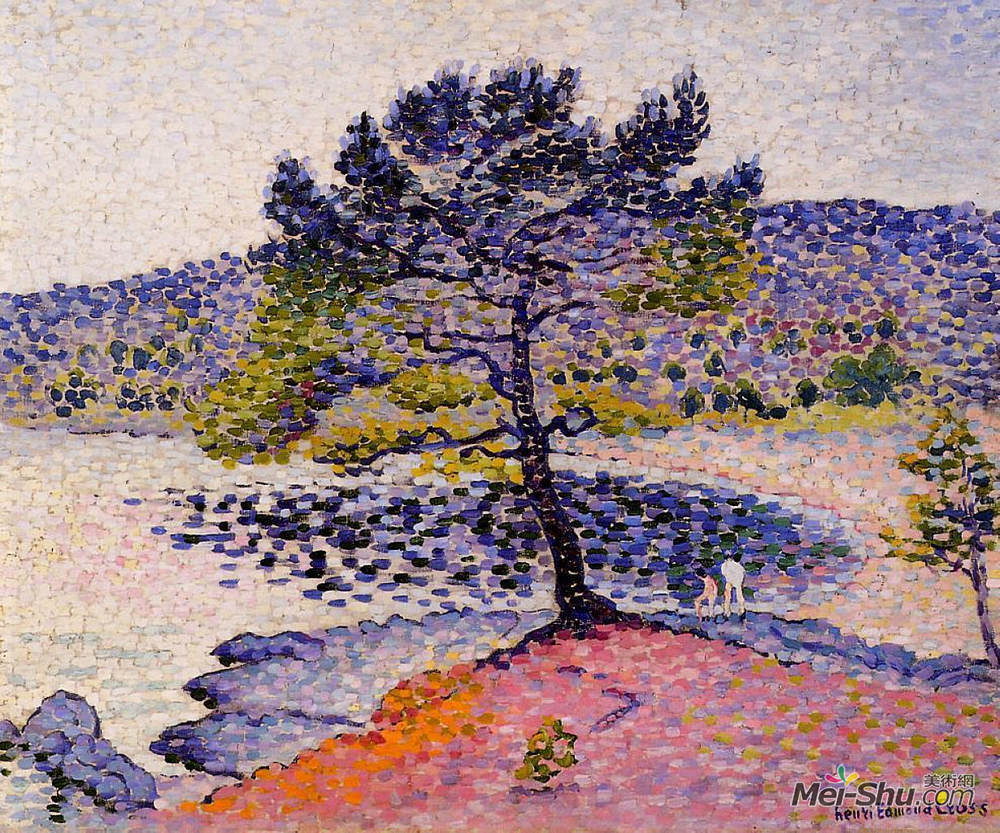 亨利·埃德蒙·克罗斯(Henri-Edmond Cross)高清作品《海滩，傍晚》