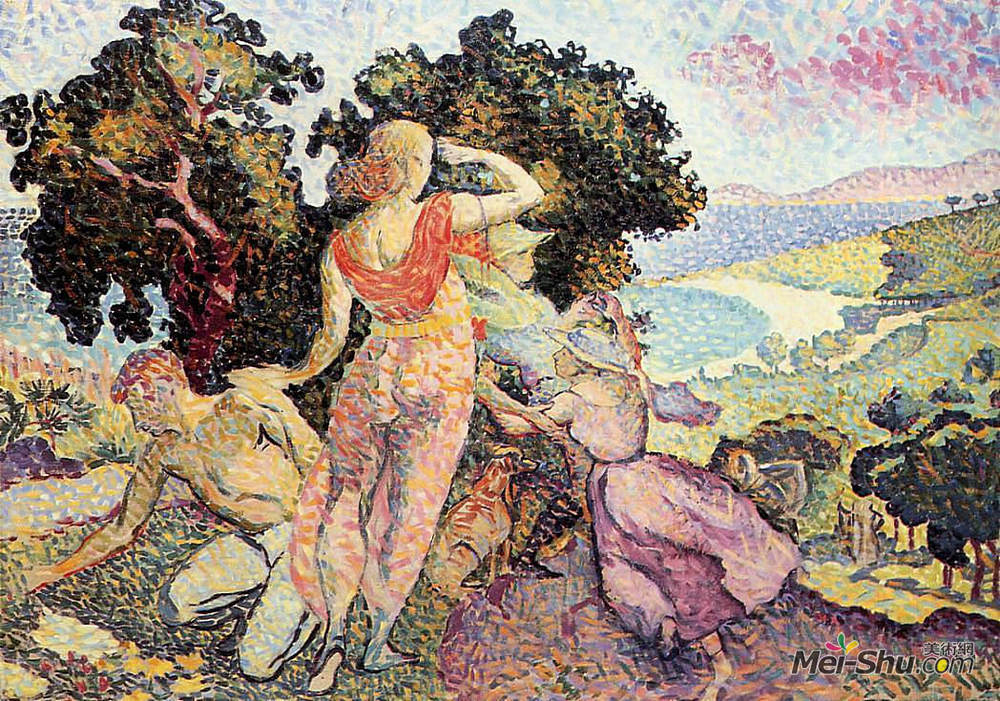 亨利·埃德蒙·克罗斯(Henri-Edmond Cross)高清作品《短途旅游者》