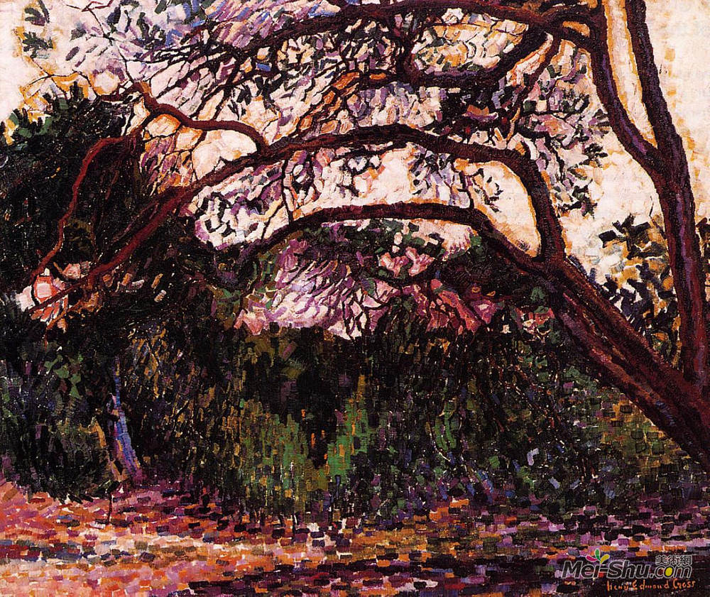 亨利·埃德蒙·克罗斯(Henri-Edmond Cross)高清作品《湿地景观》