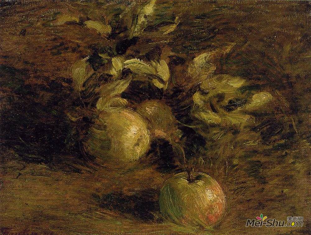 亨利·方丹·拉图尔(Henri Fantin-Latour)高清作品《苹果》