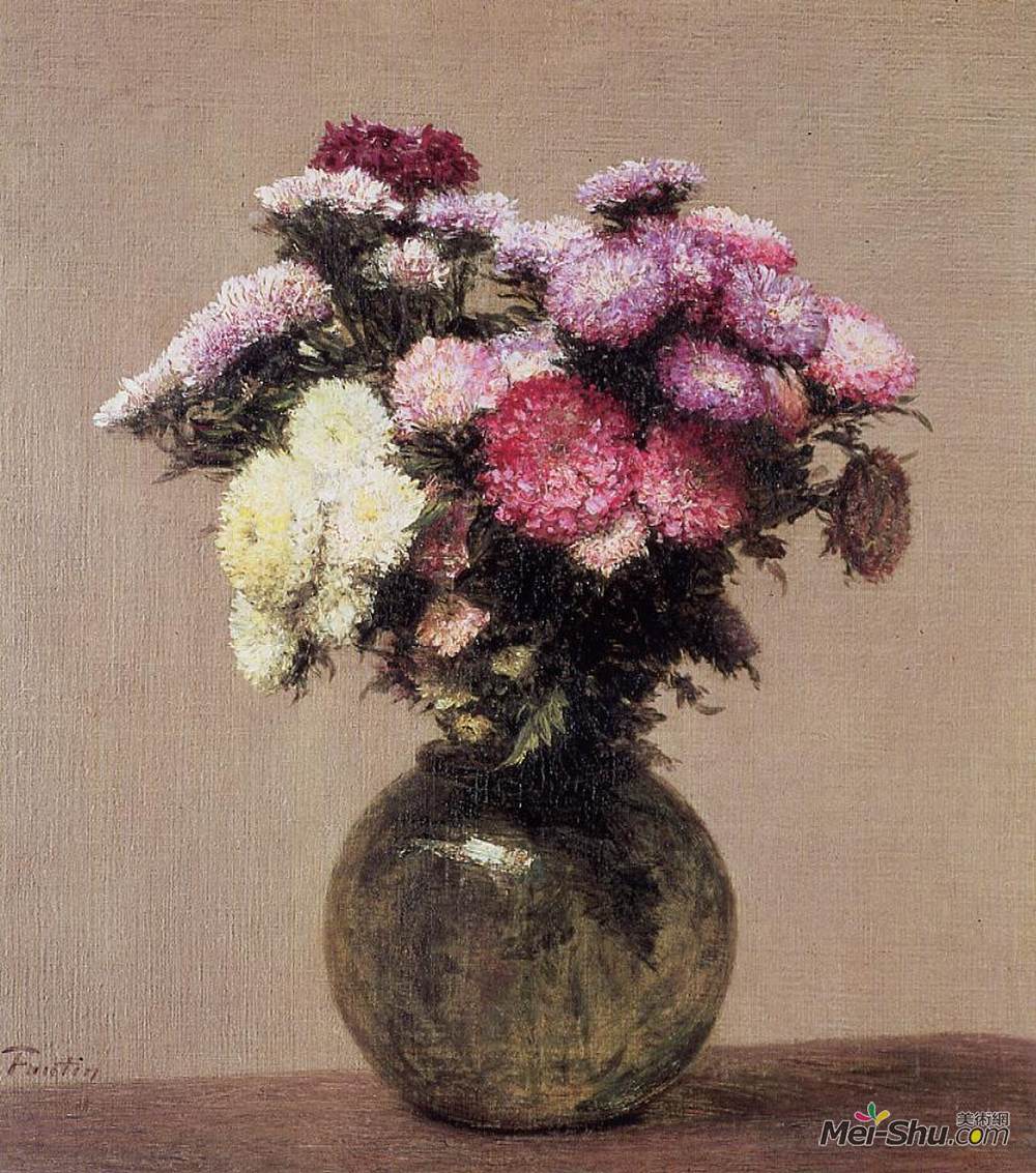 亨利·方丹·拉图尔(Henri Fantin-Latour)高清作品《雏菊》