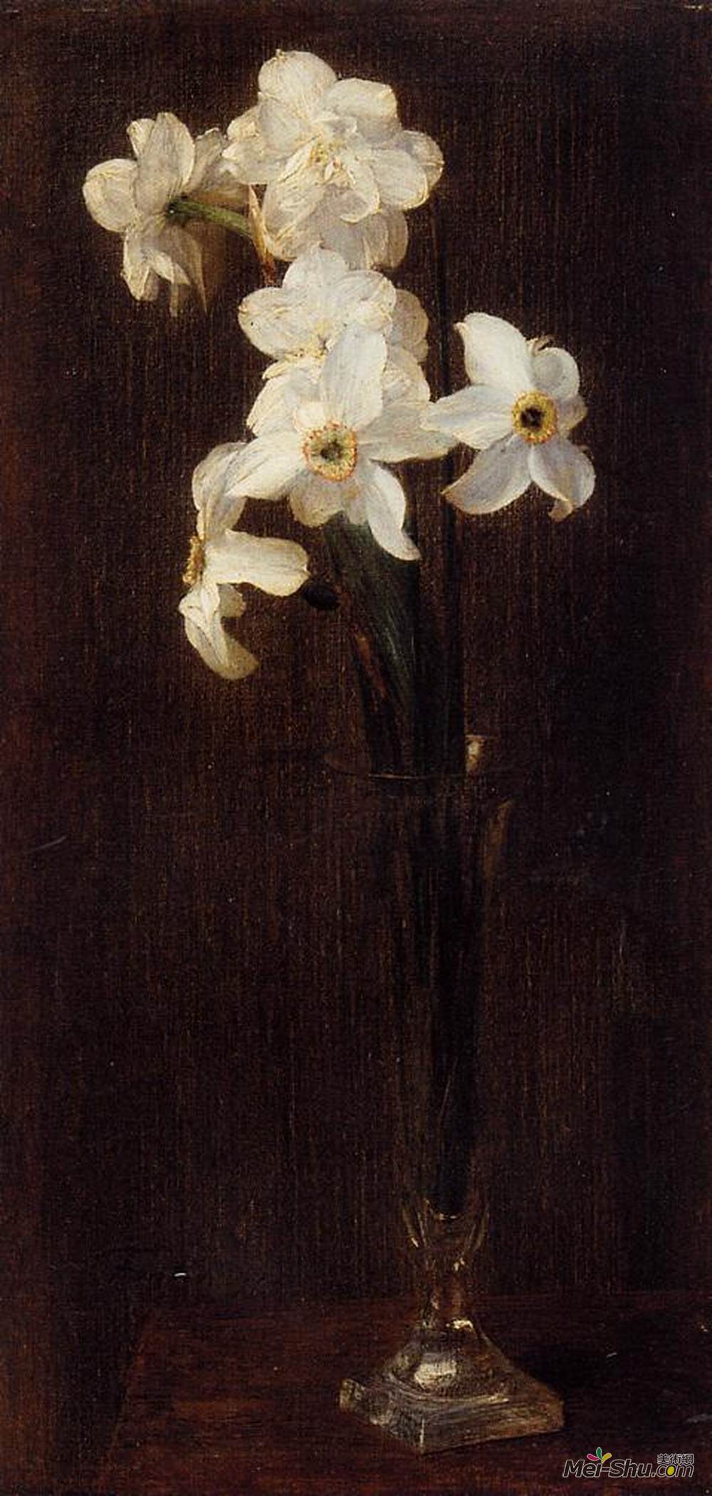 亨利·方丹·拉图尔(Henri Fantin-Latour)高清作品《花》