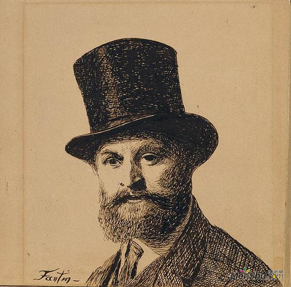 亨利·方丹·拉图尔(Henri Fantin-Latour)高清作品《马奈画像》