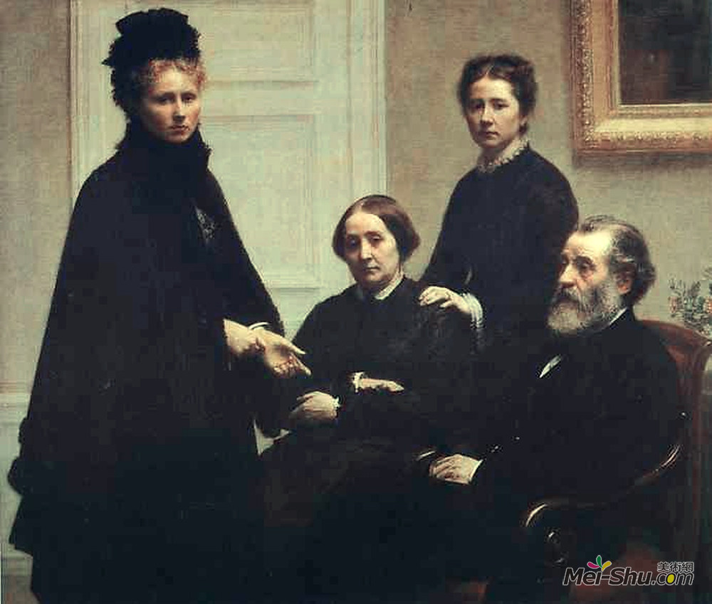 亨利·方丹·拉图尔(Henri Fantin-Latour)高清作品《杜布格家族》
