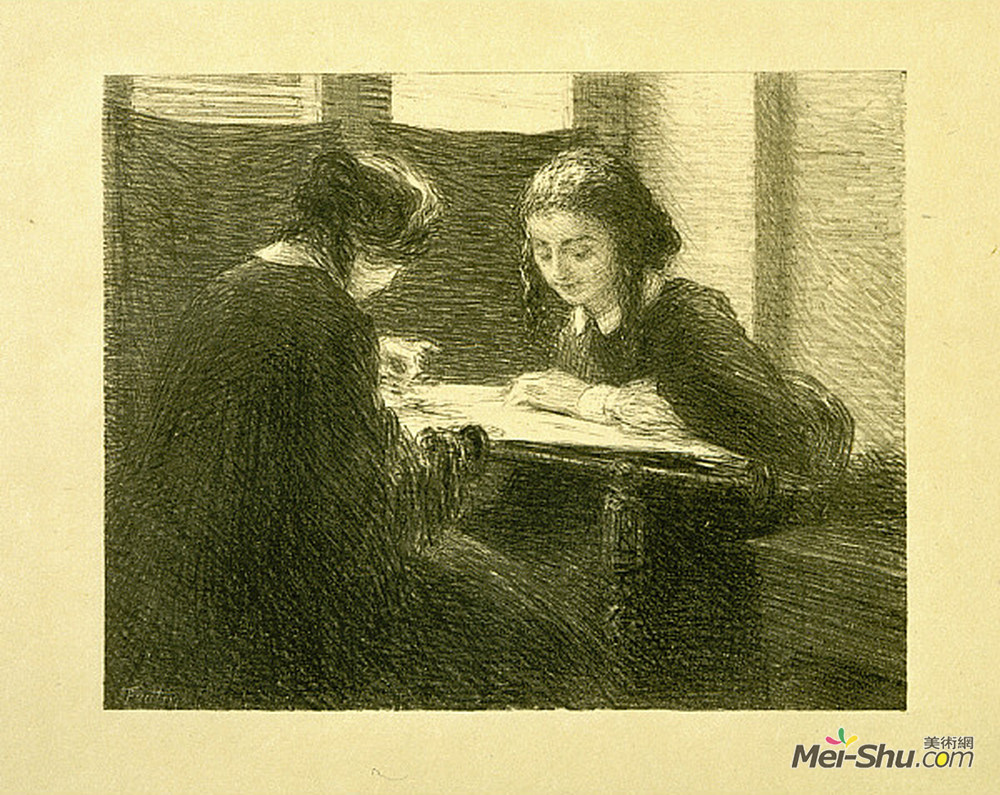 亨利·方丹·拉图尔(Henri Fantin-Latour)高清作品《3－绣，不。》