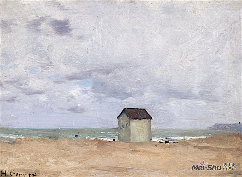 亨利·格维克斯(Henri Gervex)高清作品《The Beach at Trouville》