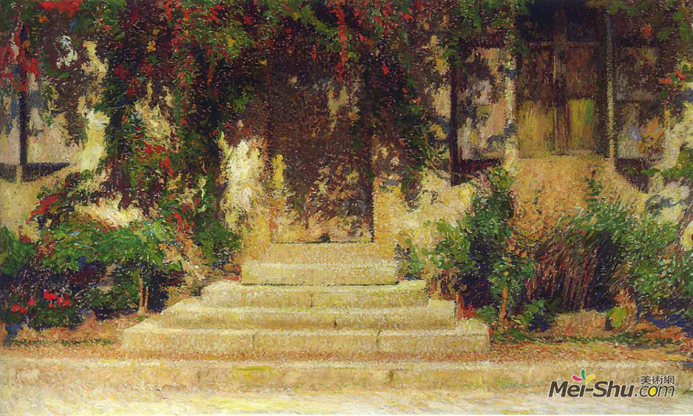 亨利马丁(Henri Martin)高清作品《进屋门》