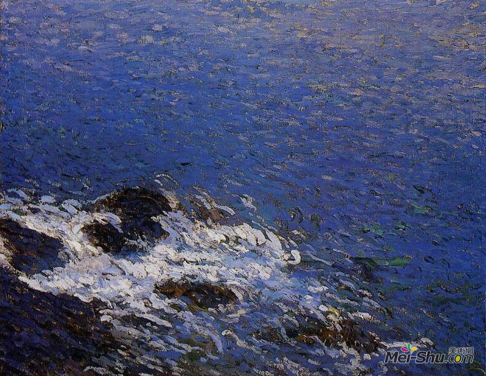 亨利马丁(Henri Martin)高清作品《科利尤尔之夜》