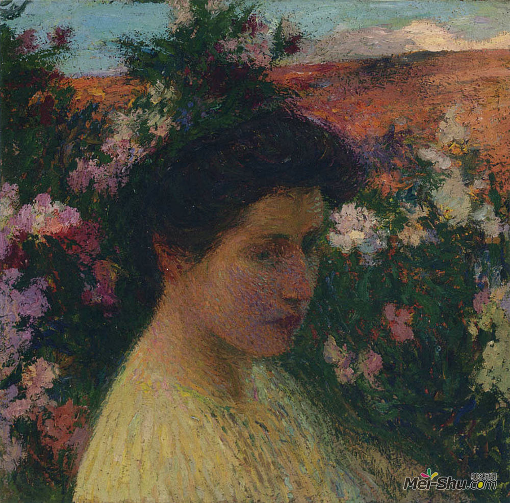 亨利马丁(Henri Martin)高清作品《在鲜花中》