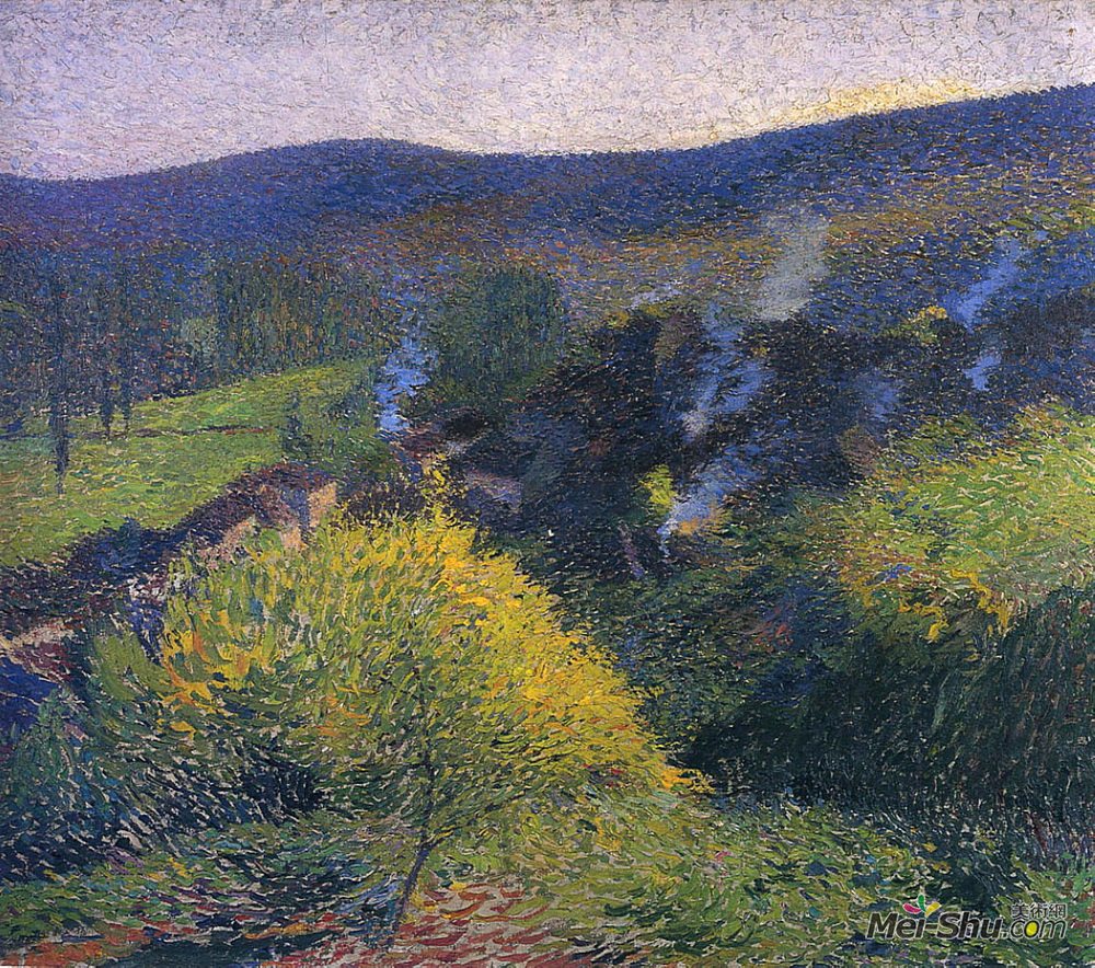 亨利马丁(Henri Martin)高清作品《查米尔之夜》