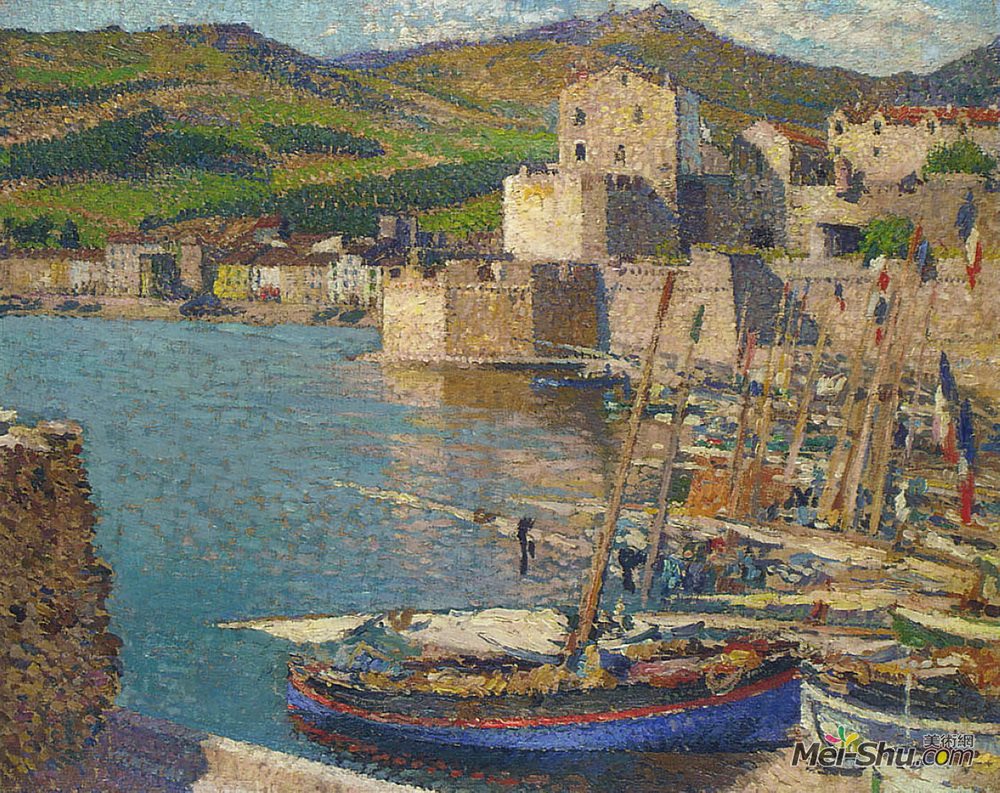 亨利马丁(Henri Martin)高清作品《科利尤尔港》