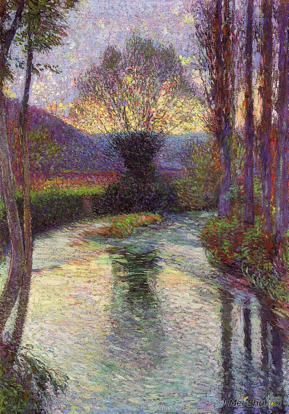 亨利马丁(Henri Martin)高清作品《柳树映绿》