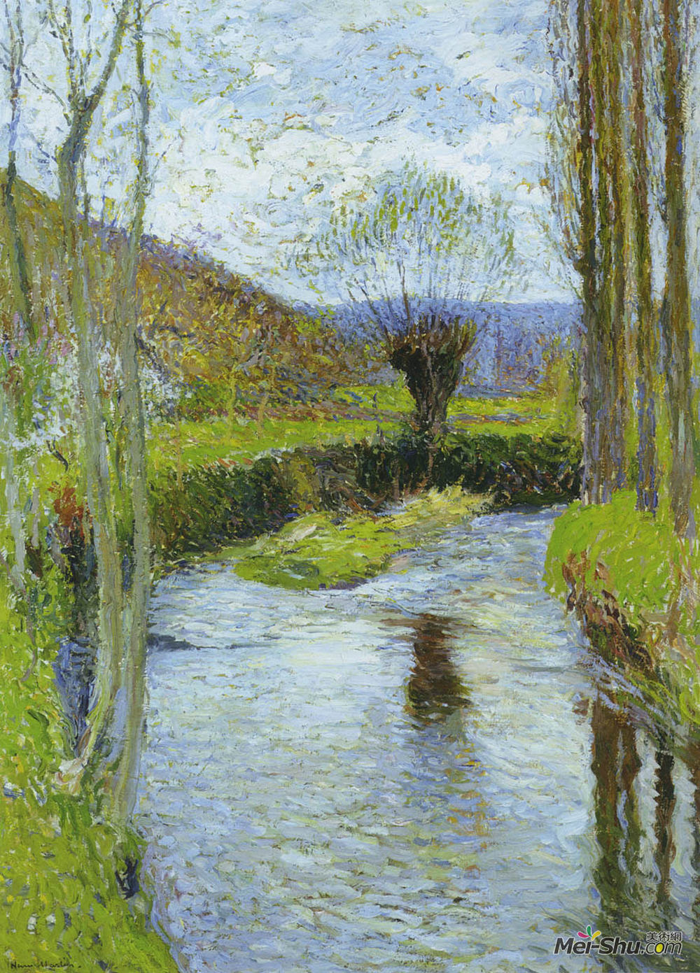 亨利马丁(Henri Martin)高清作品《施普灵河河流域》