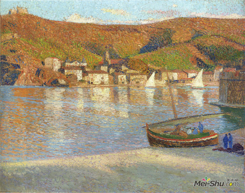 亨利马丁(Henri Martin)高清作品《港口帆船》