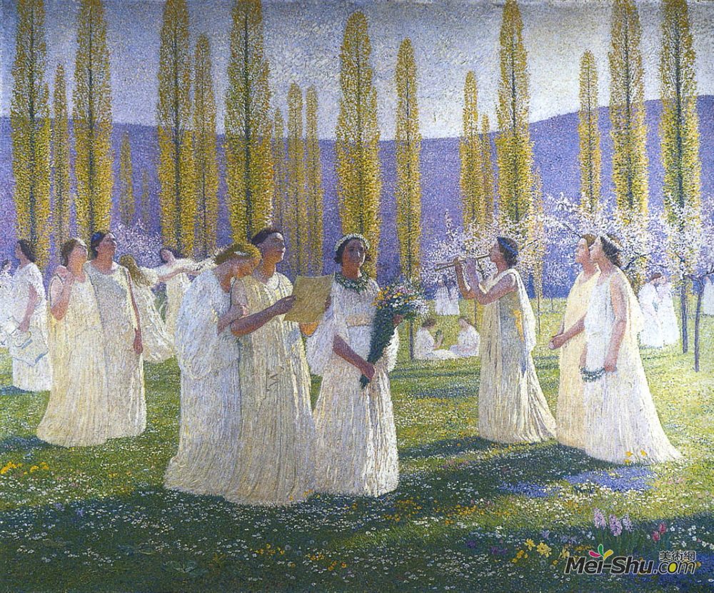 亨利马丁(Henri Martin)高清作品《香榭丽舍大道研究》