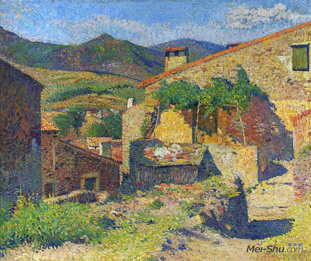 亨利马丁(Henri Martin)高清作品《村街》