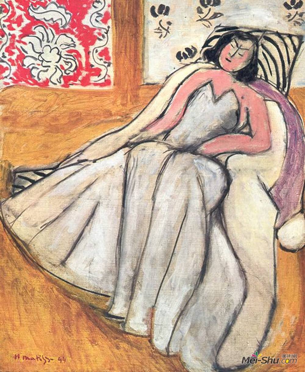 亨利·马蒂斯(Henri Matisse)高清作品《皮大衣的女孩》