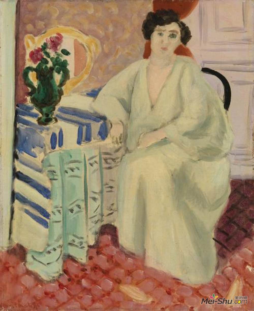 亨利·马蒂斯(Henri Matisse)高清作品《坐姿内饰》