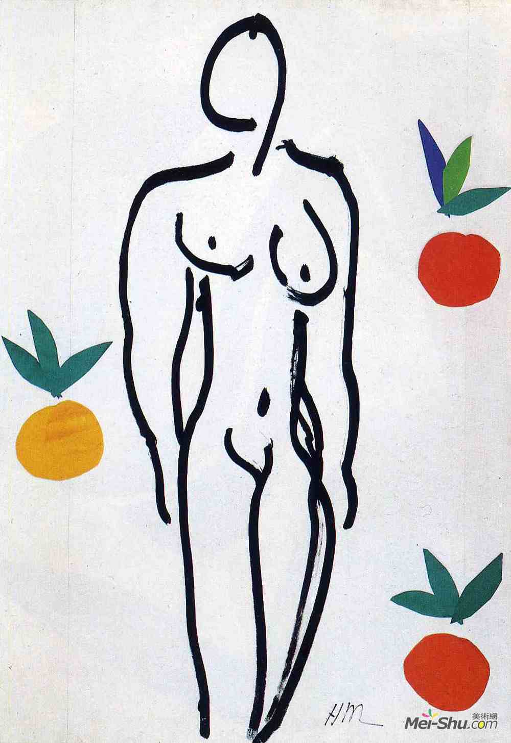 亨利·马蒂斯(Henri Matisse)高清作品《用橘子做裸体》