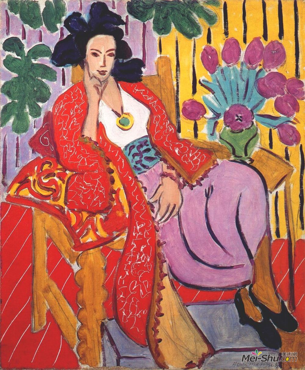 《红色夹克》作品名:红色夹克艺术家:亨利·马蒂斯年代:1937风格:表现