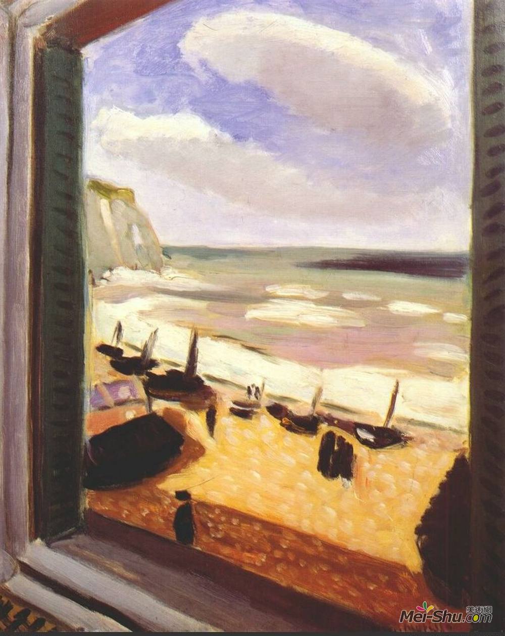 亨利·马蒂斯(Henri Matisse)高清作品《Open Window at Etretat》