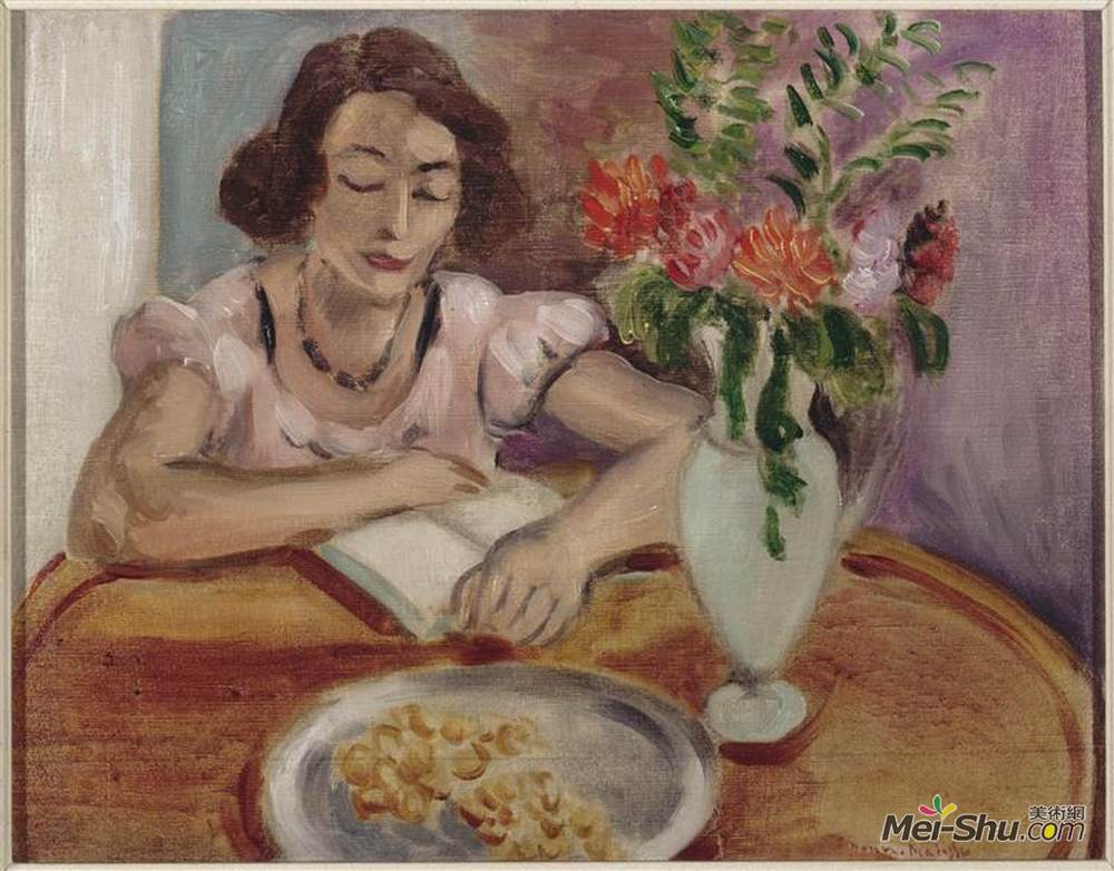 亨利·马蒂斯(Henri Matisse)高清作品《读书女孩》