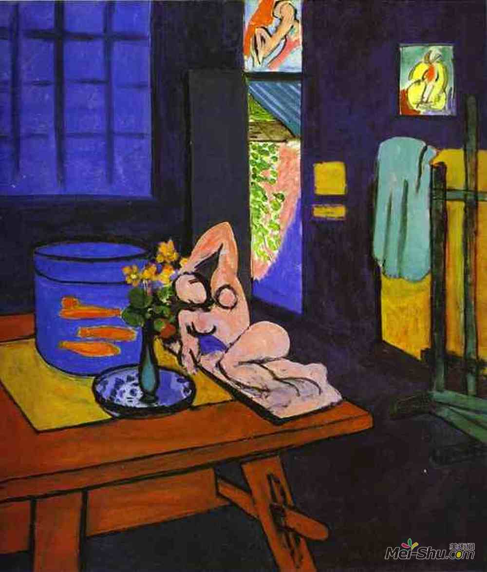 亨利·马蒂斯(Henri Matisse)高清作品《室内红鱼》