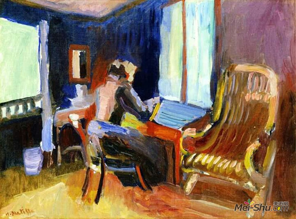 亨利·马蒂斯(Henri Matisse)高清作品《Swiss Interior (Jane Matisse)》