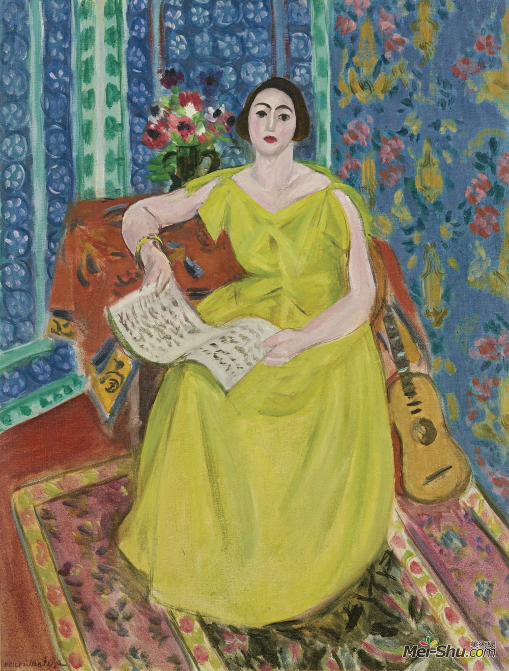 亨利·马蒂斯(Henri Matisse)高清作品《The Woman In Wellow》