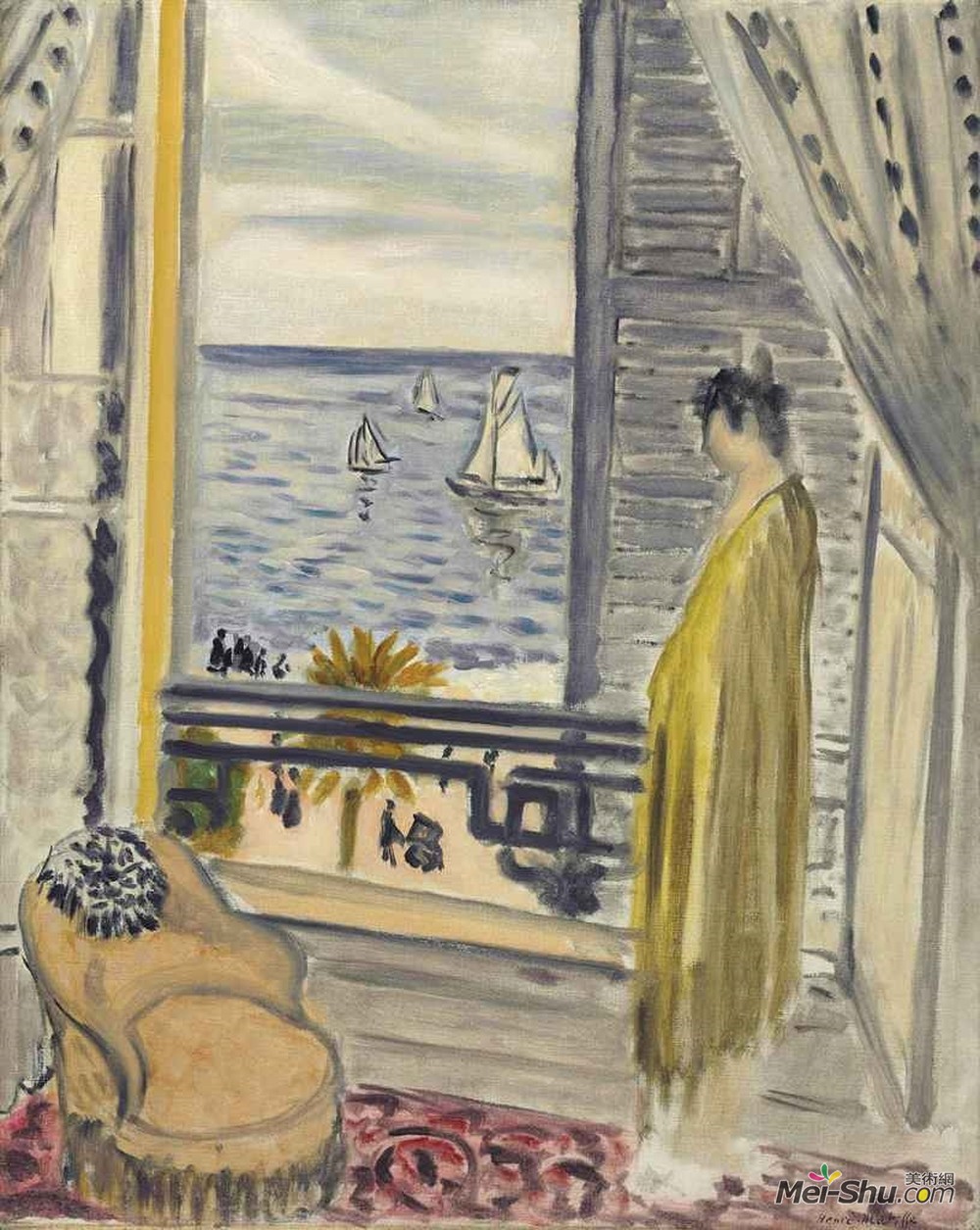 亨利·马蒂斯(Henri Matisse)高清作品《窗边的女人》