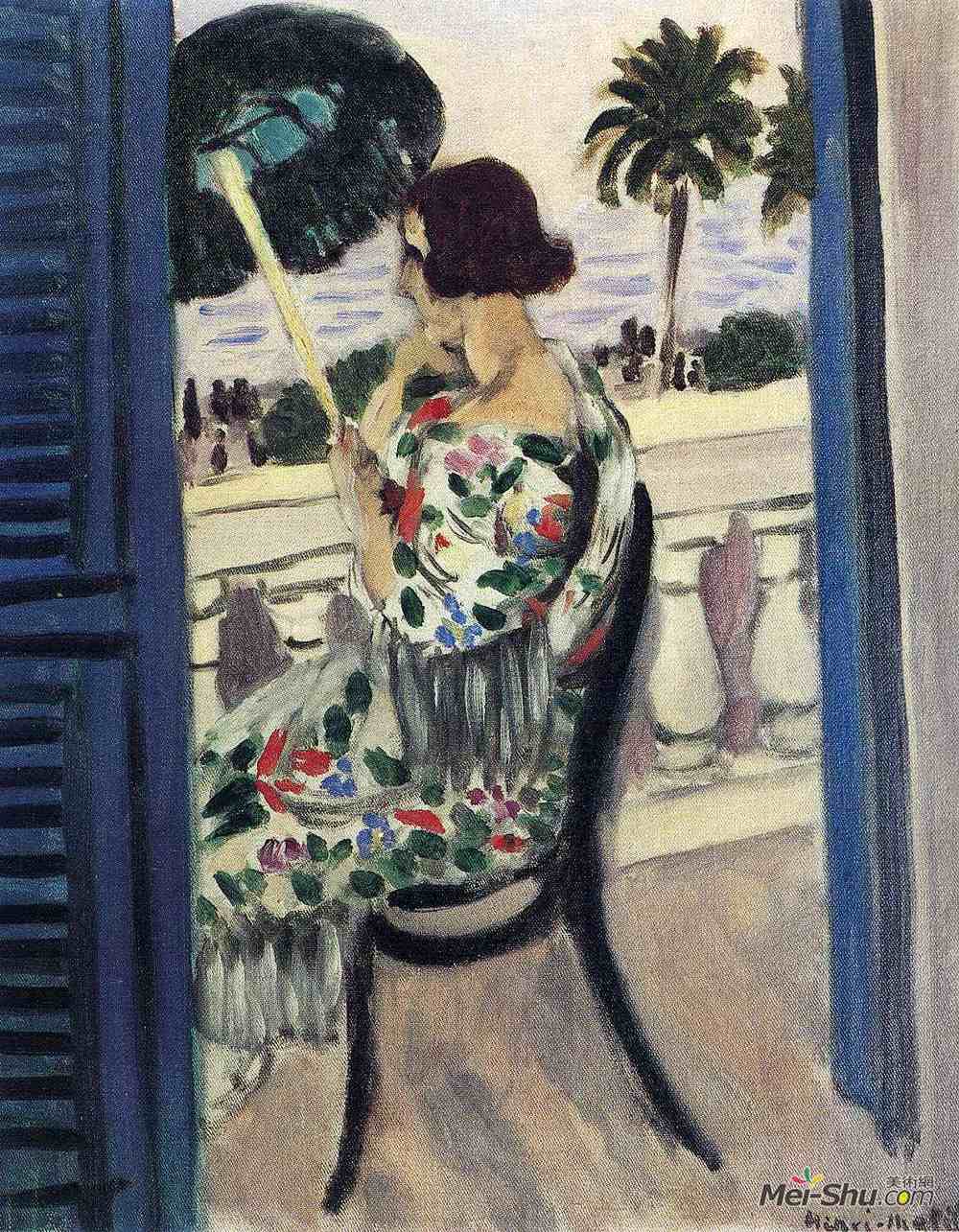 亨利·马蒂斯(Henri Matisse)高清作品《妇女撑伞》