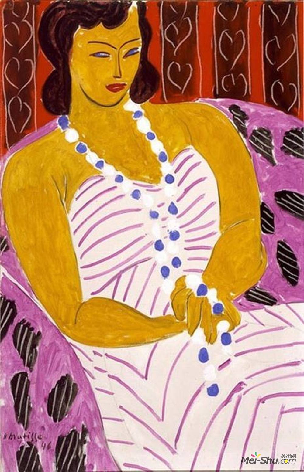 亨利·马蒂斯(Henri Matisse)高清作品《白衣女人》