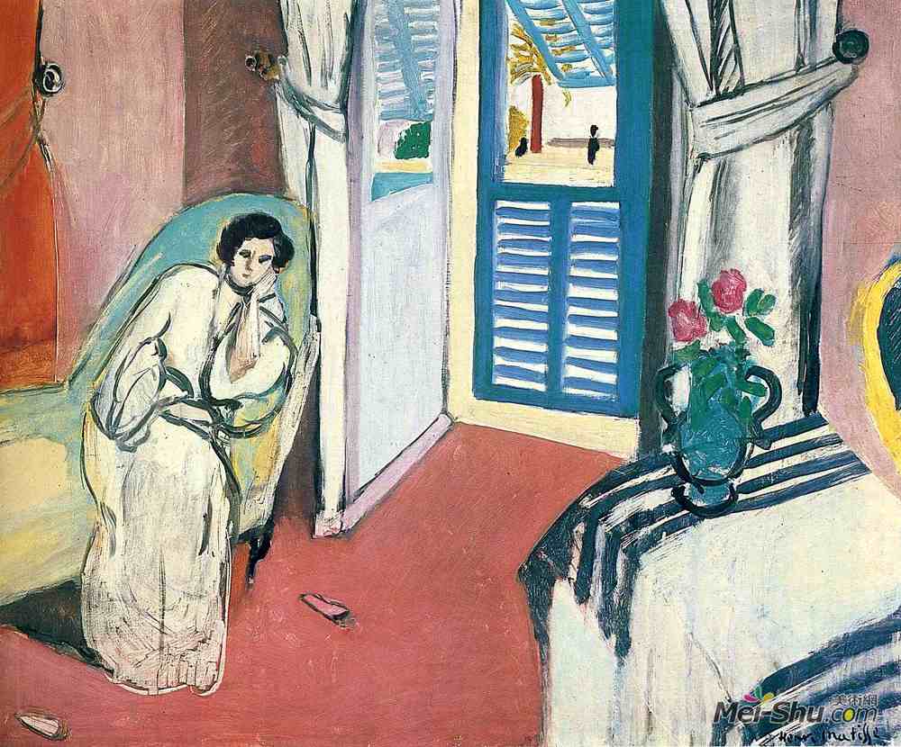 亨利·马蒂斯(Henri Matisse)高清作品《沙发上的女人》