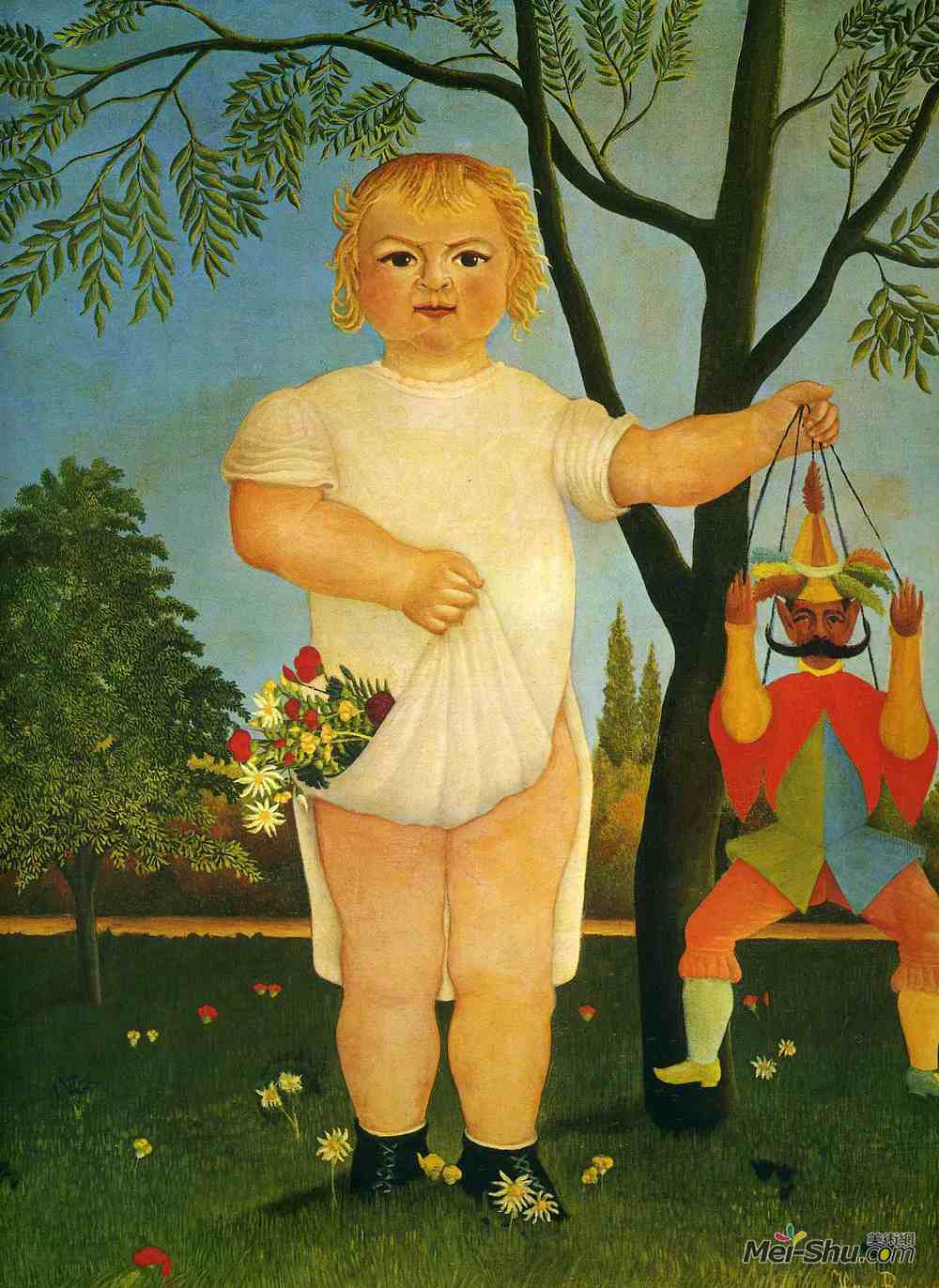 亨利·卢梭(Henri Rousseau)高清作品《带木偶的孩子》