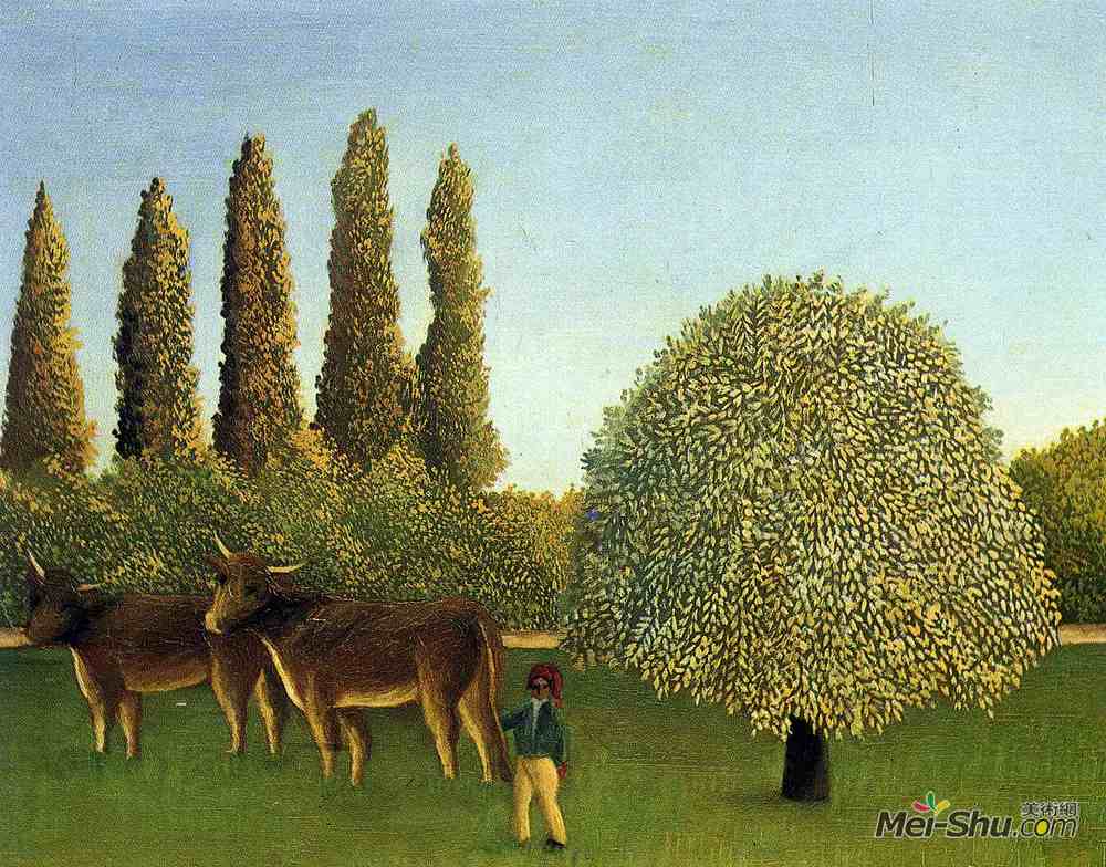 亨利·卢梭(Henri Rousseau)高清作品《在田野里》