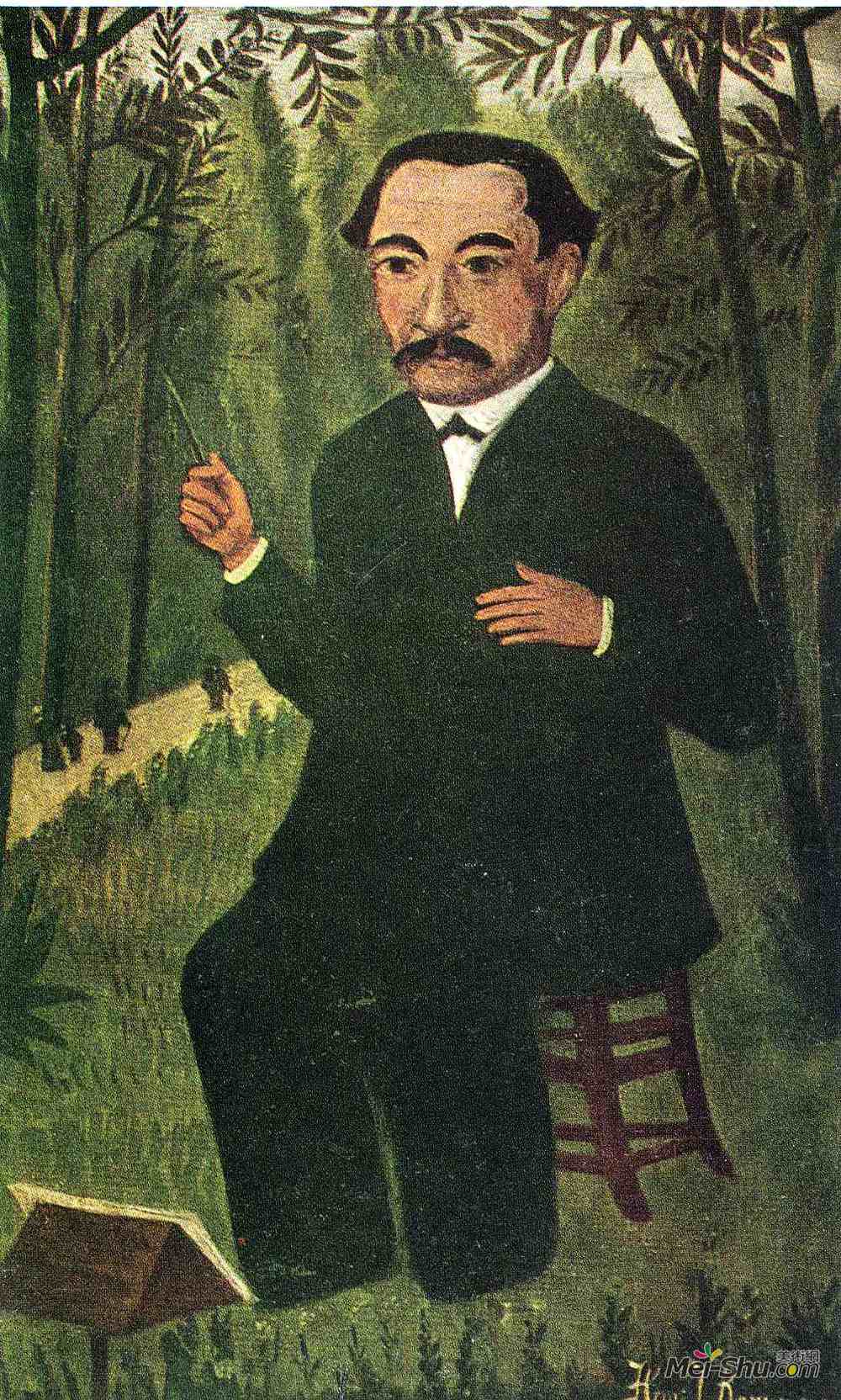 亨利·卢梭(Henri Rousseau as Orchestra Conductor)高清作品《Henri Rousseau as Orchestra Conductor》