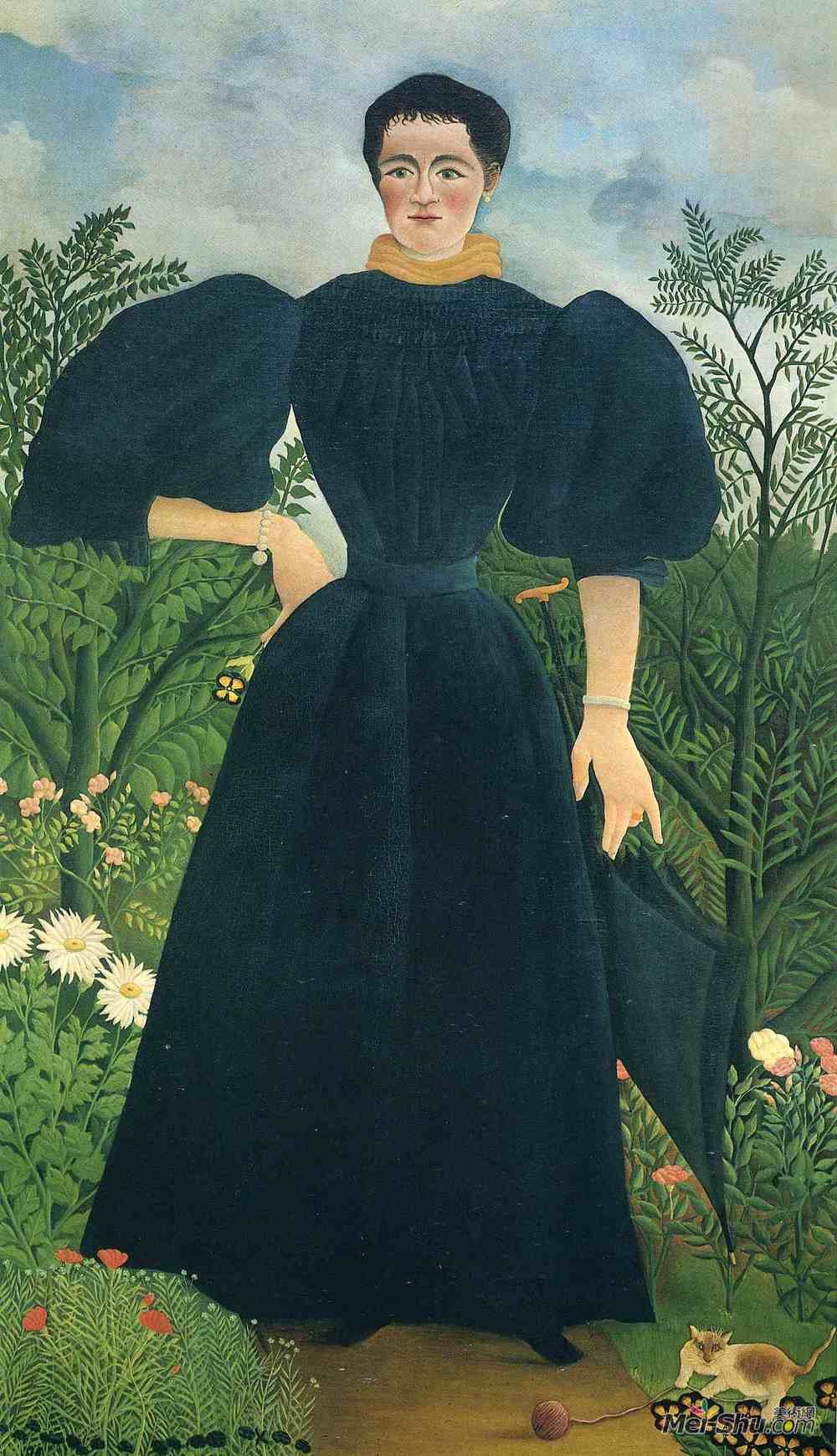 亨利·卢梭(Henri Rousseau)高清作品《女性肖像》