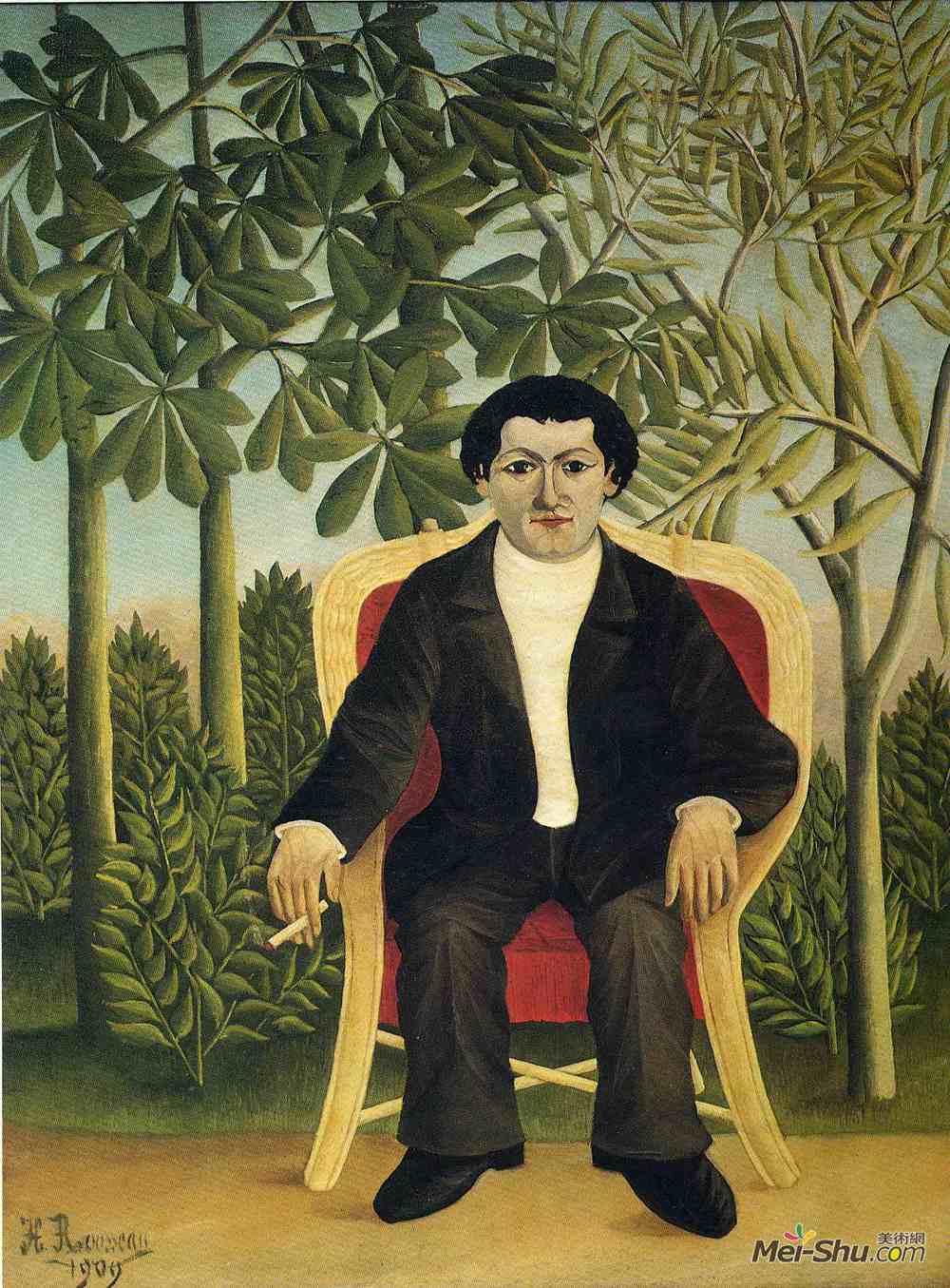 亨利·卢梭(Henri Rousseau)高清作品《约瑟夫布鲁默的肖像》