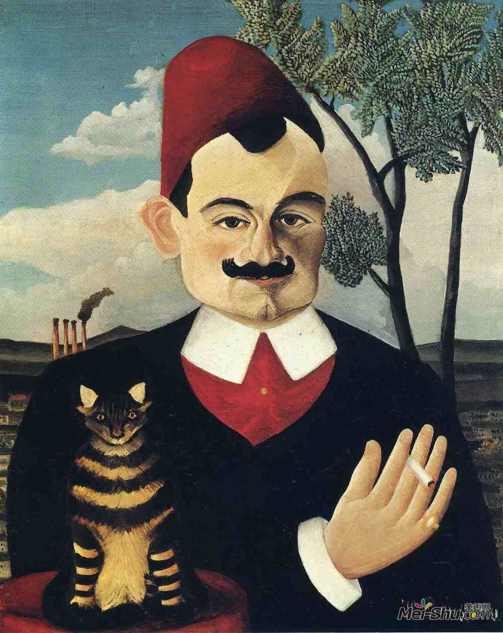 亨利·卢梭(Henri Rousseau)高清作品《肖像皮埃尔洛蒂》