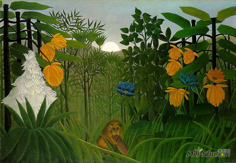亨利·卢梭(Henri Rousseau)高清作品《恶魔巫师的就餐》