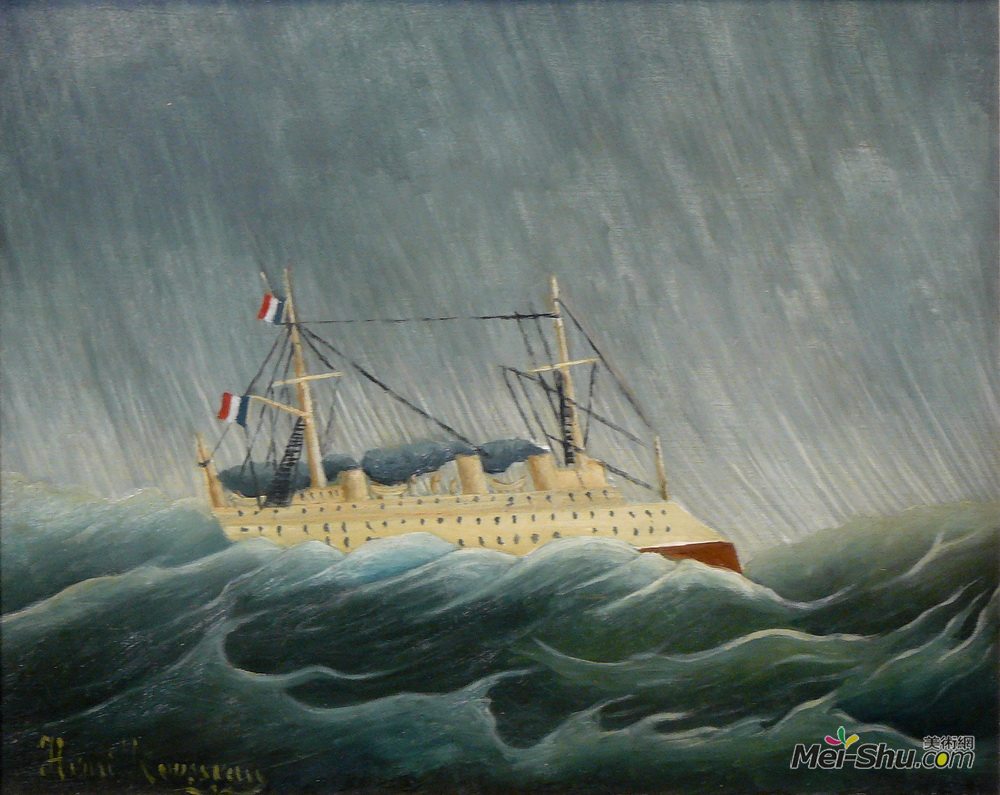 亨利·卢梭(Henri Rousseau)高清作品《风暴抛船》