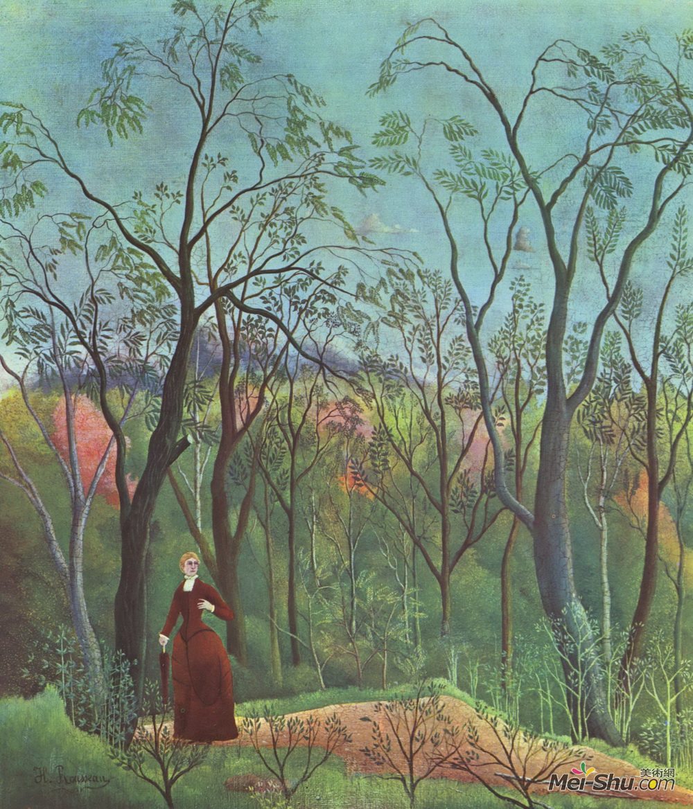 亨利·卢梭(Henri Rousseau)高清作品《林中漫步》