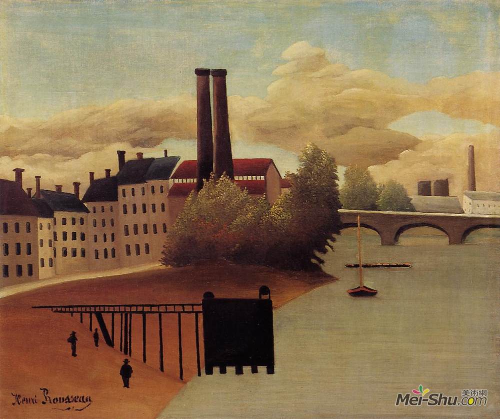亨利·卢梭(Henri Rousseau)高清作品《巴黎郊外风光》