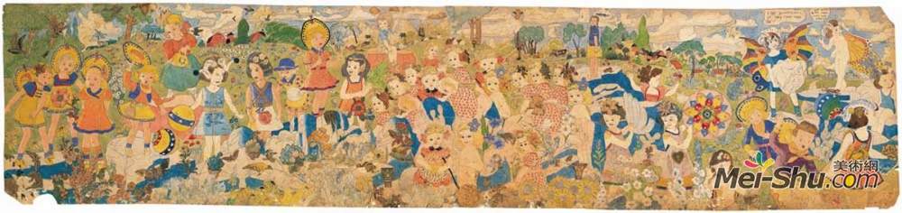 亨利达格(Henry Darger)高清作品《我们将用翅膀猛击他们》