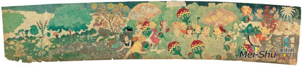 亨利达格(Henry Darger)高清作品《195人未能成功地被格兰德里亚士兵攻击》