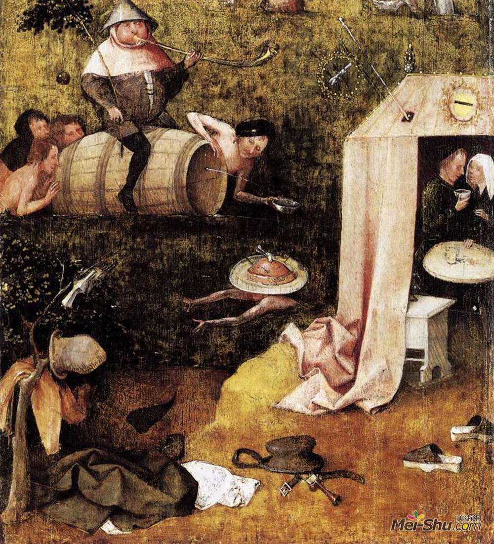 希罗尼穆斯·波希(Hieronymus Bosch)高清作品《暴食与物欲的寓言》