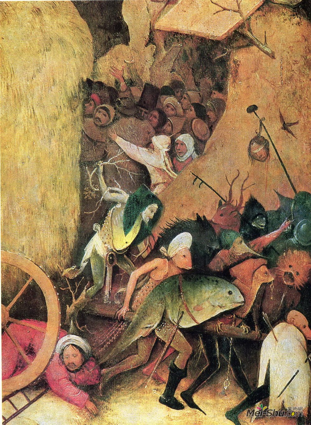 希罗尼穆斯·波希(Hieronymus Bosch)高清作品《Haywain (detail)》