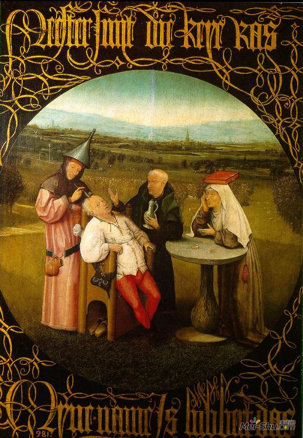 希罗尼穆斯·波希(Hieronymus Bosch)高清作品《结石手术/结石抽出术》