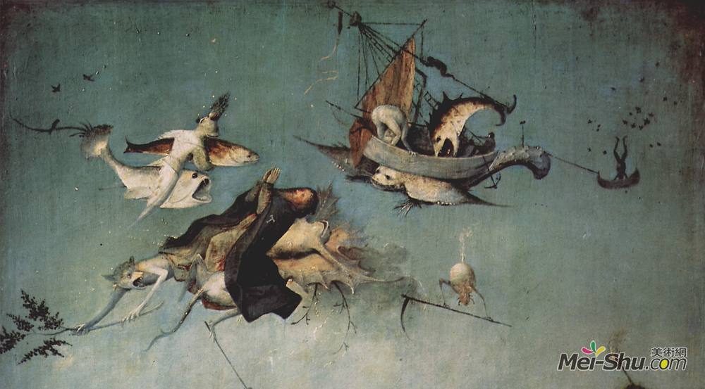 希罗尼穆斯·波希(Hieronymus Bosch)高清作品《圣·安东尼的诱惑（细节）》